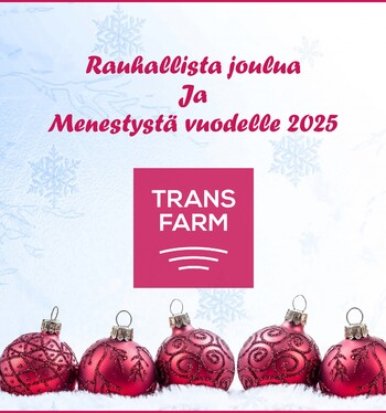 Vuodenvaihde lähestyy, toivotamme rauhallista ja hyvää joulua!